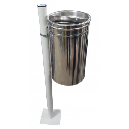 Ayaklı Dış Mekan Metal Çöp Kovası