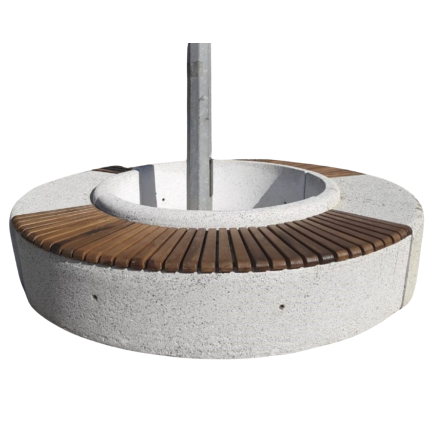 Dairesel Modüller Beton Oturma Bankı
