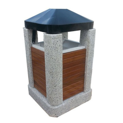 Dekoratif Beton Çöp Kovası Çeşitleri / BÇ07